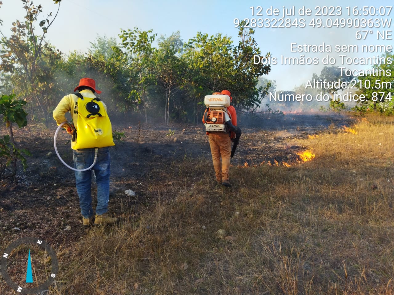 Brigada Ambiental de Dois Irmãos do Tocantins mantém operações de aceiros preventivos