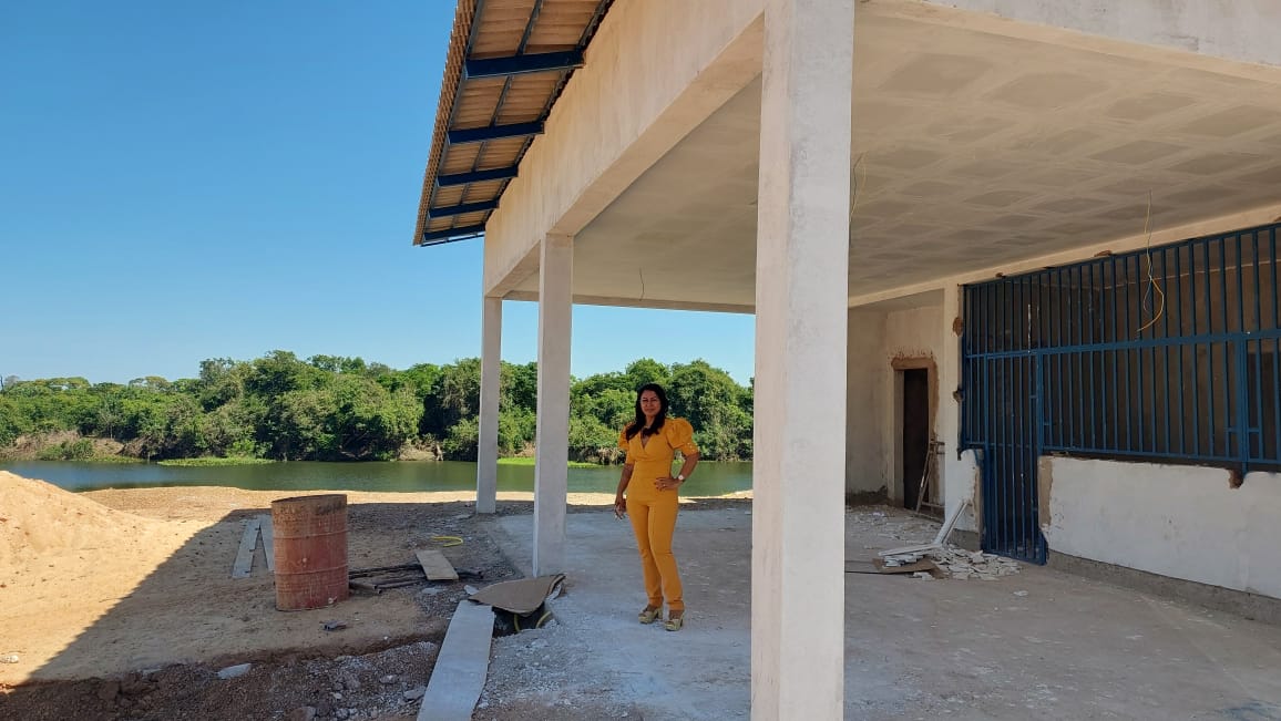 Novo Cartão Postal: Prefeita Ildislene visita construção do cais de Caseara