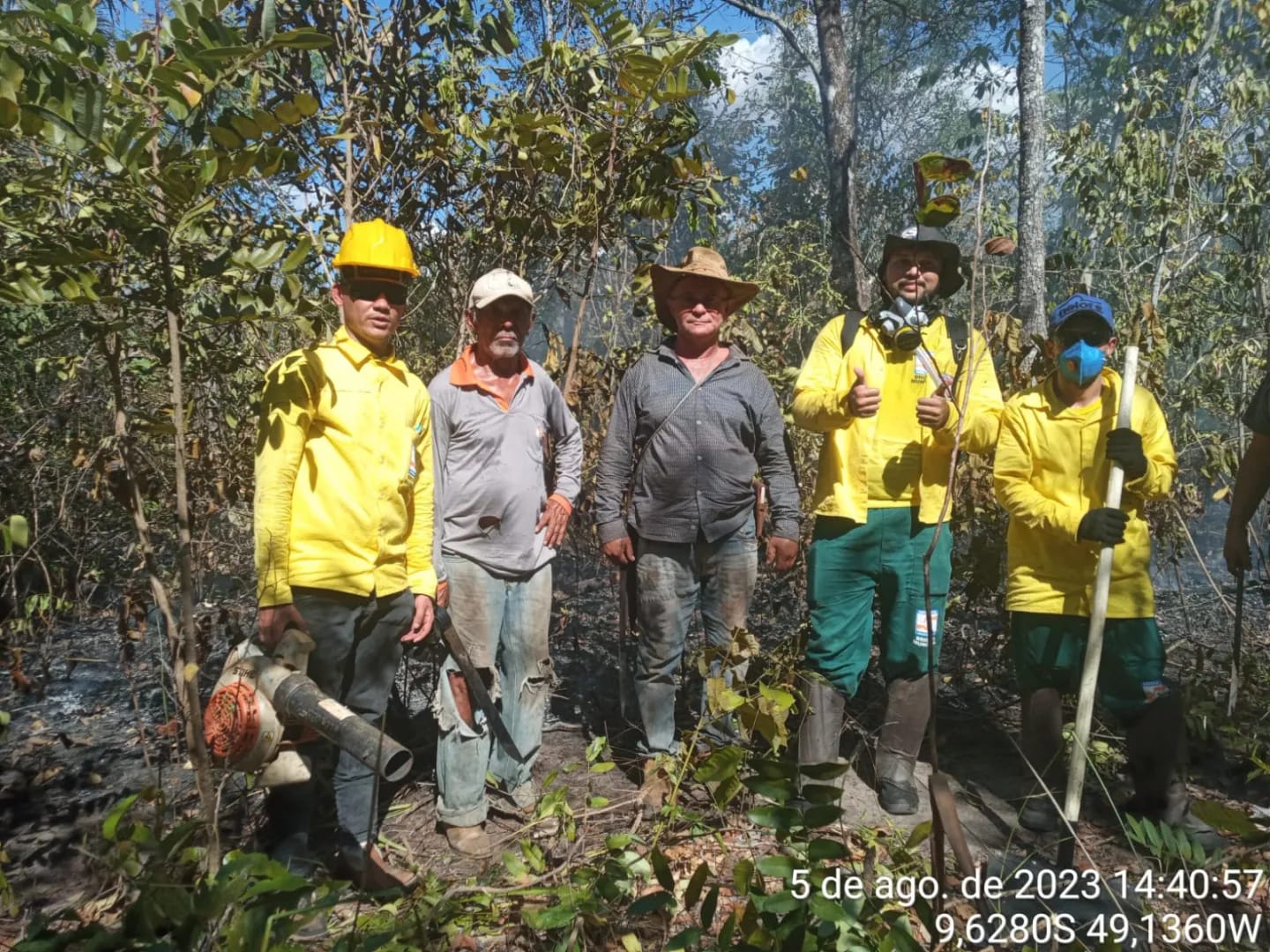 Brigada Ambiental de Abreulândia realiza operação de combate a incêndios florestais