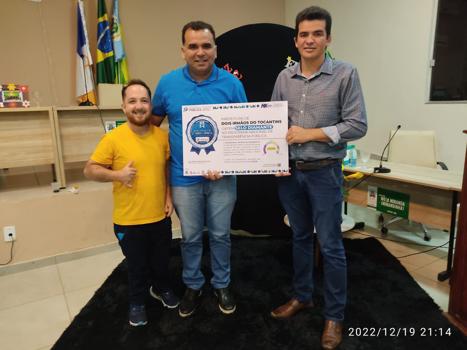 Na era Geciran: Prefeitura de Dois Irmãos conquista Selo Diamante em Transparência Pública pelo segundo ano consecutivo