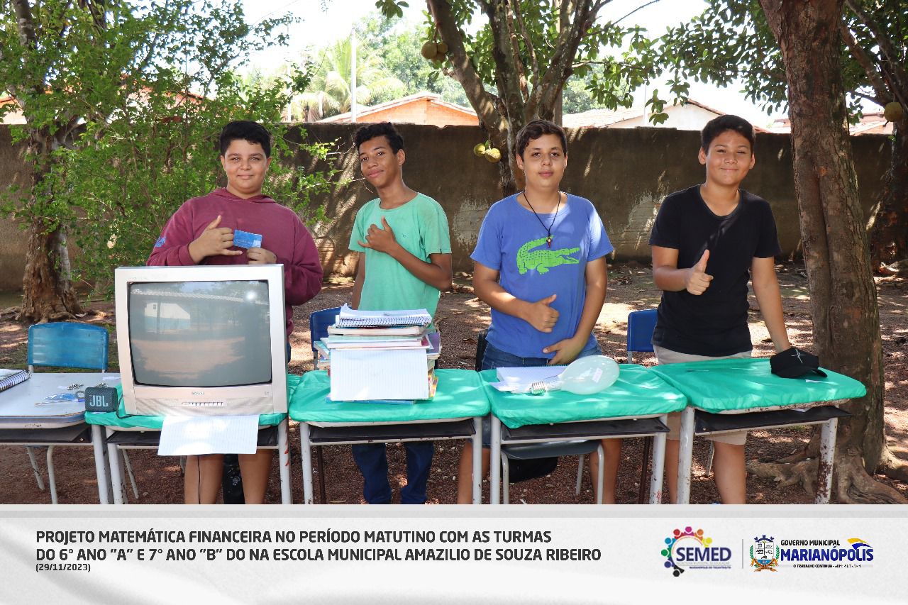 Escola Municipal Amazilio de Sousa Ribeiro promove projeto Matemática Financeira em Marianópolis do Tocantins