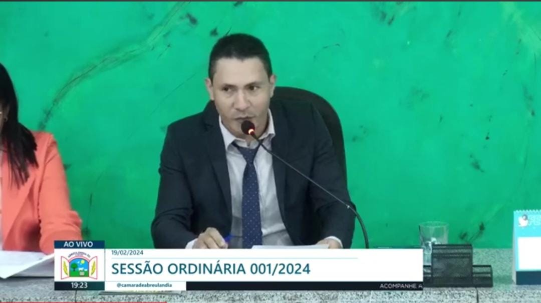 Vereador Diassis preside sessão de abertura do ano legislativo de Abreulândia e frisa importância da apresentação de requerimentos: “nosso trabalho é reivindicar”