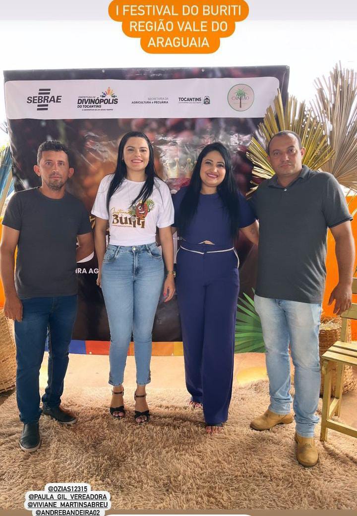 Legislativo de Divinópolis do Tocantins participa do Festival do Buriti