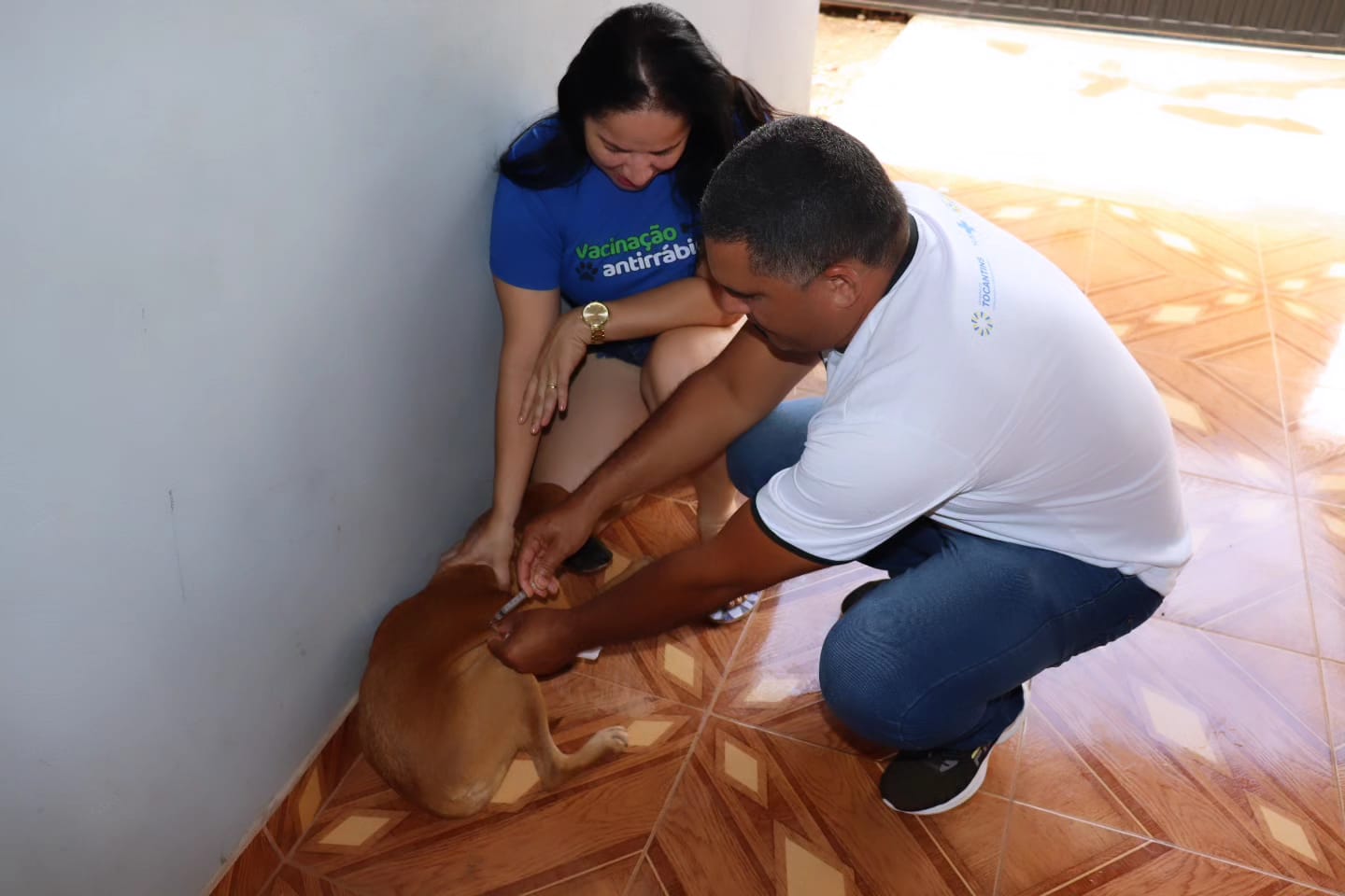 Pasta da Saúde realiza vacinação antirrábica em Marianópolis do Tocantins