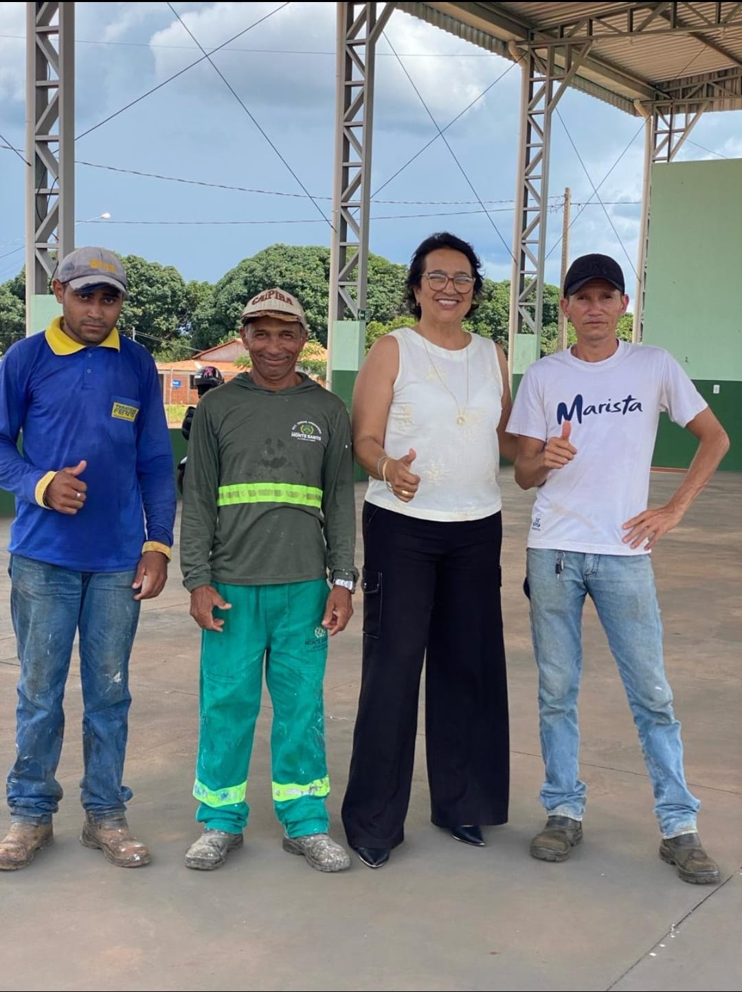 Prefeita Nezita faz os últimos ajustes para inauguração da Feira Coberta Genário Felício Dias no distrito de Campina Verde