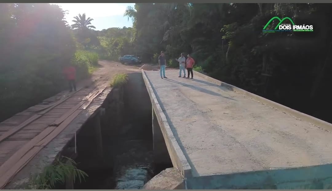 Prefeito Irmão Geciran apresenta mais uma ponte de concreto concluída na zona rural de Dois Irmãos