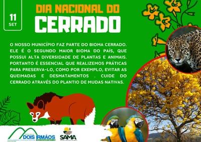 Prefeitura de Dois Irmãos do Tocantins celebra o Dia do Cerrado: "O Cerrado: Guardião da Diversidade e da Vida"