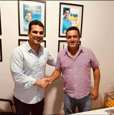 Pretenso prefeito de Divinópolis do Tocantins Caju Gota é recebido pelo senador Irajá em Palmas