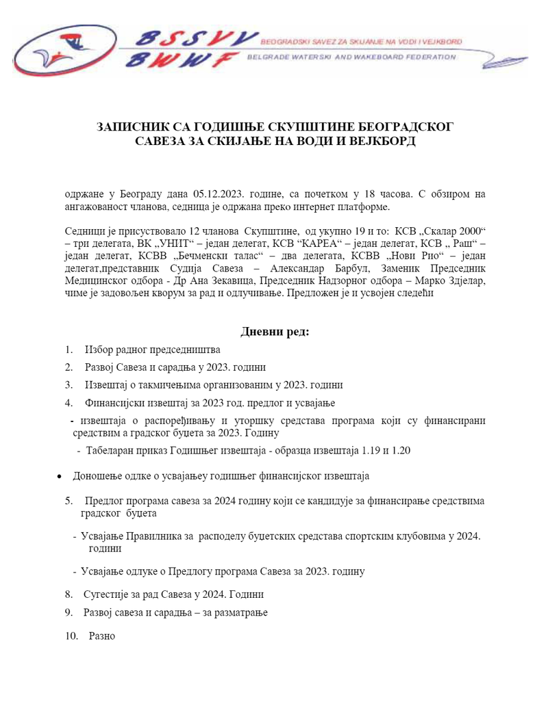 Izveštaj sa godišnje skupštine 2023