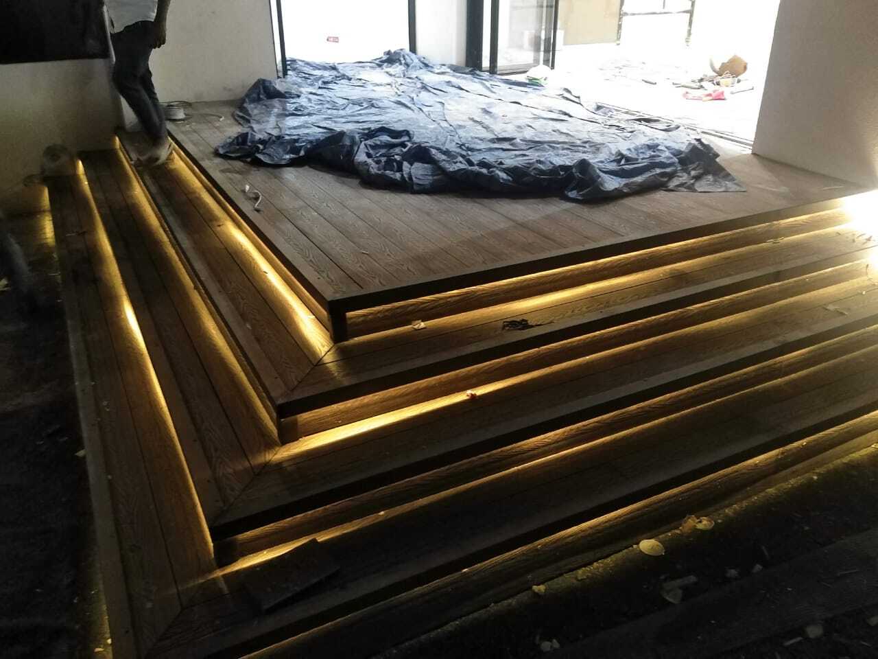 Wooden decking for event staging