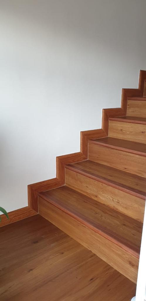 Engineered Wooden staircase with wooden borders