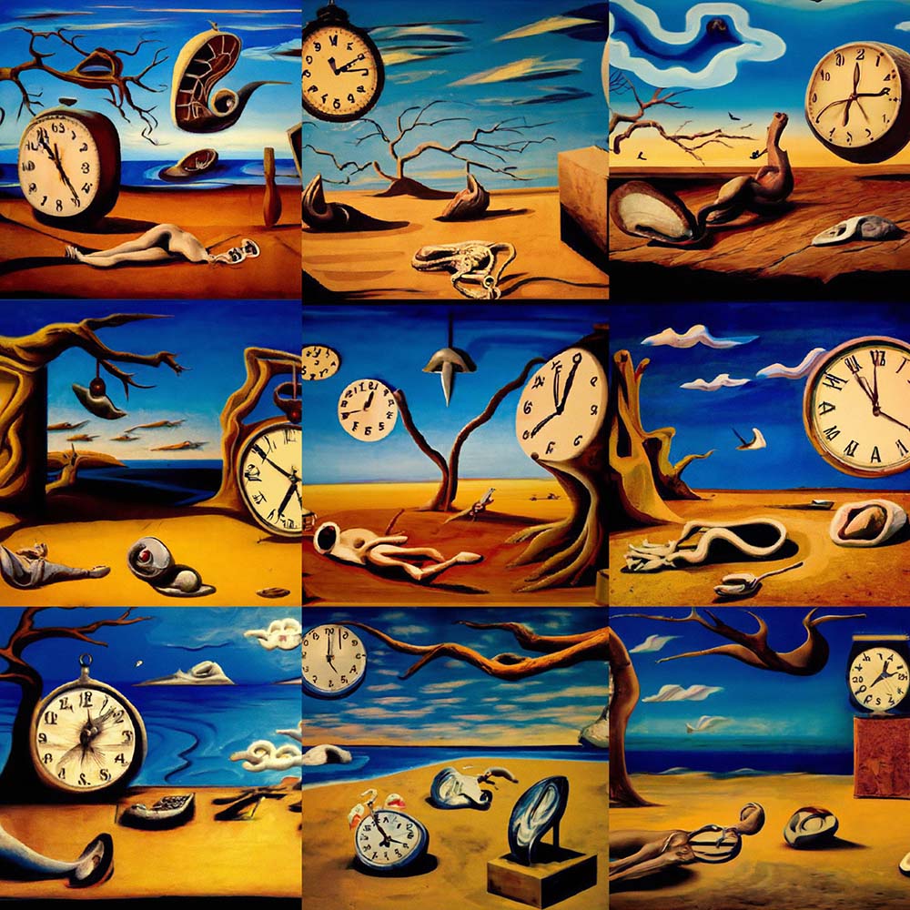 more chatGPT image experiments - extrapolate on Dali's painting...