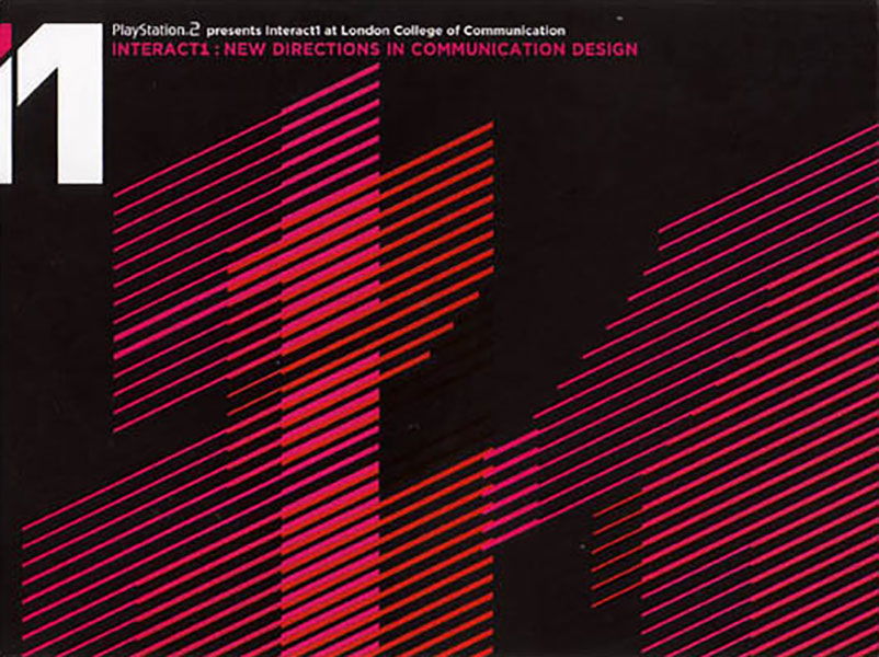 Interact! exhibition designed by Bob Cotton this card designed by Neville Brody Studio c2006