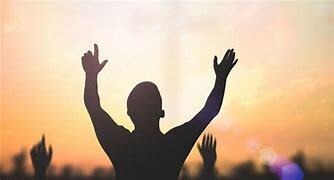 Raising our hands at the temple