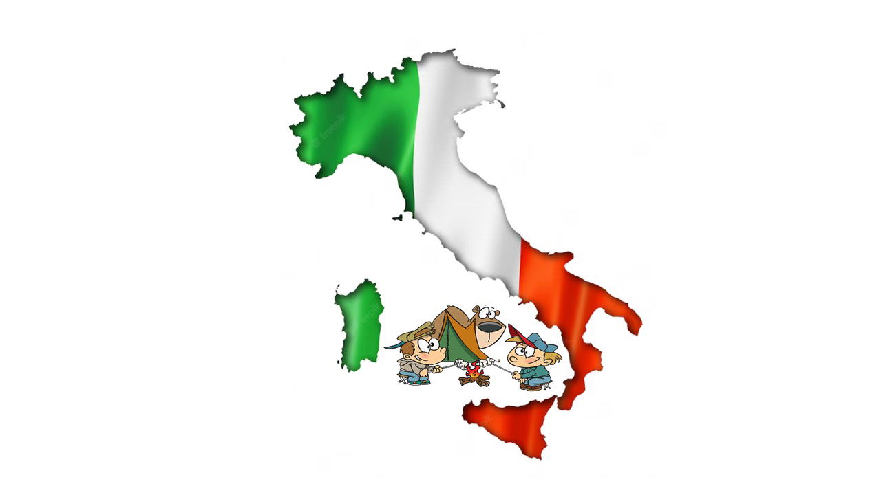 Mapa campings y Áreas ITALIA