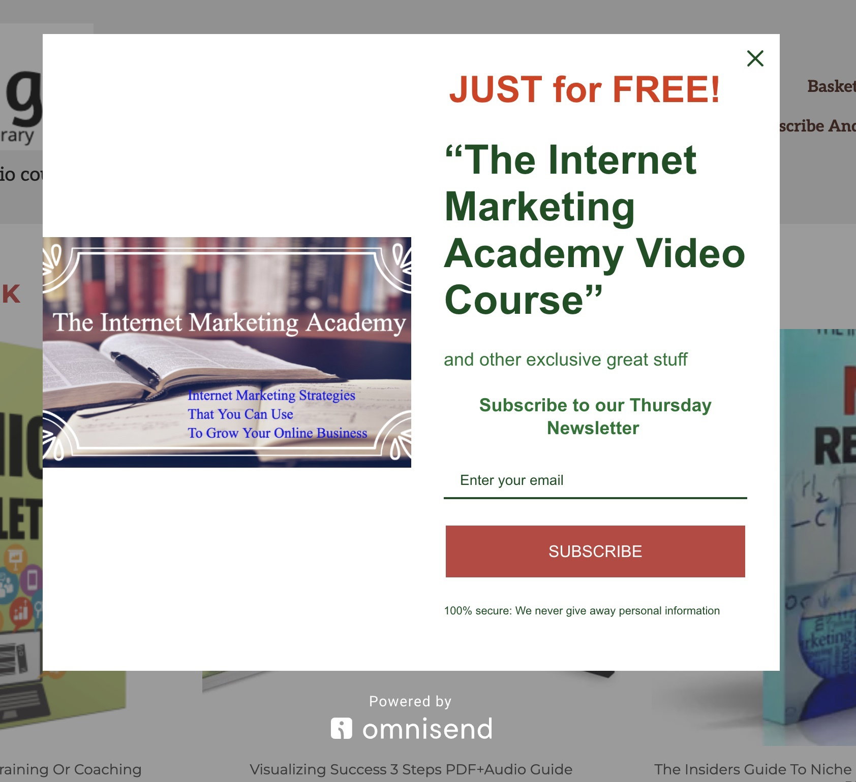 Lead Generation Pop up 