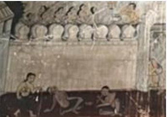 จิตรกรรมฝาผนัง วัดโบสถ์จังหวัดพิษณุโลกหัวข้อเรื่อง: กิจกรรมยามว่าง