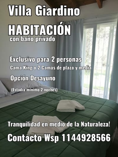 Habitación con baño en suite,(en Villa Giardino)