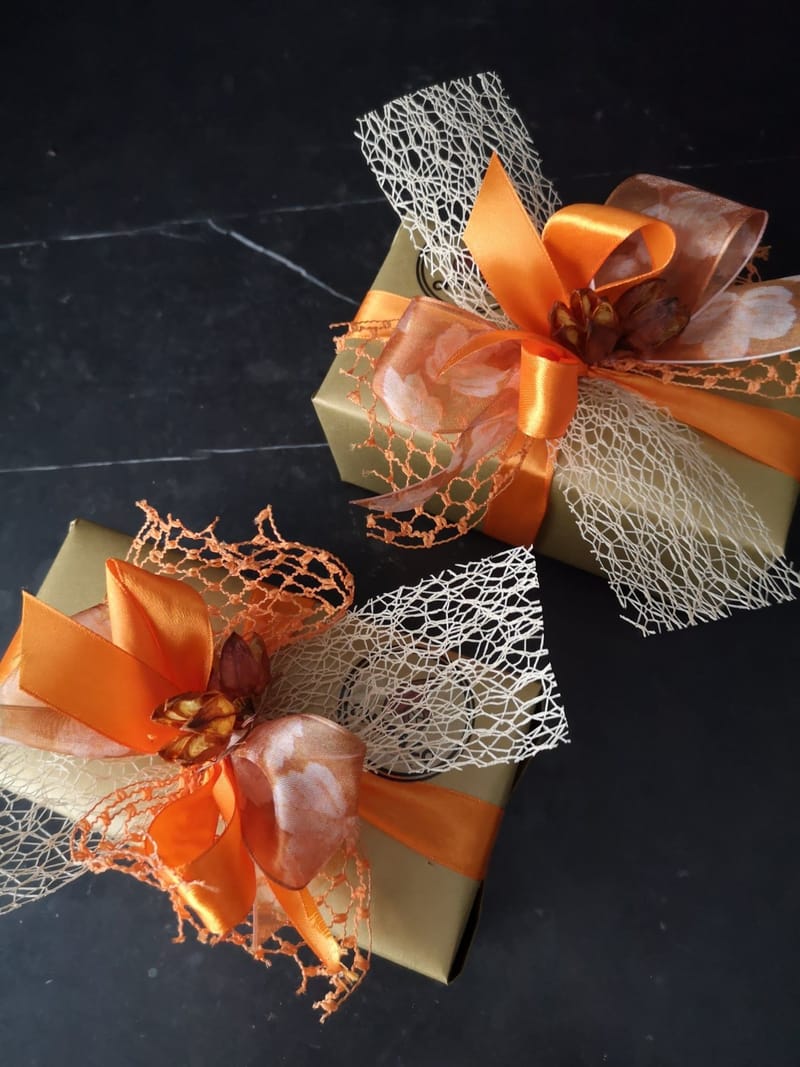 Luxe verpakking, volgens seizoen,  2 € extra per verpakking