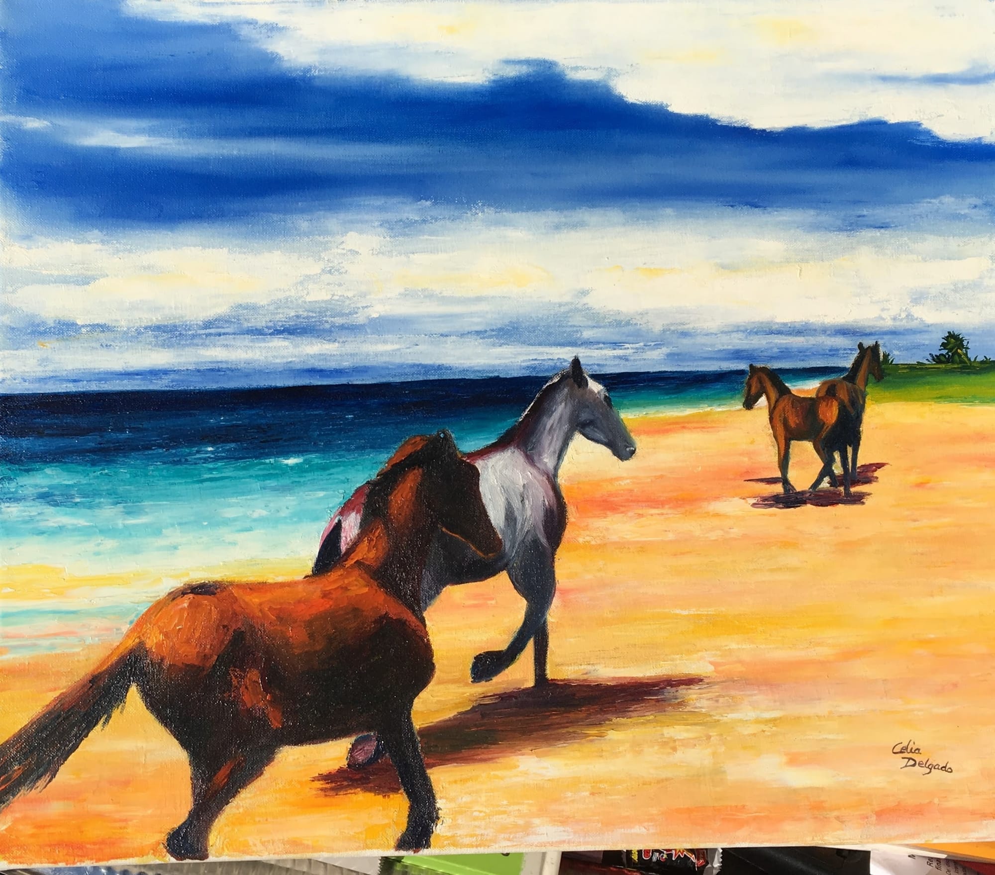 CABALLOS EN LA PLAYA