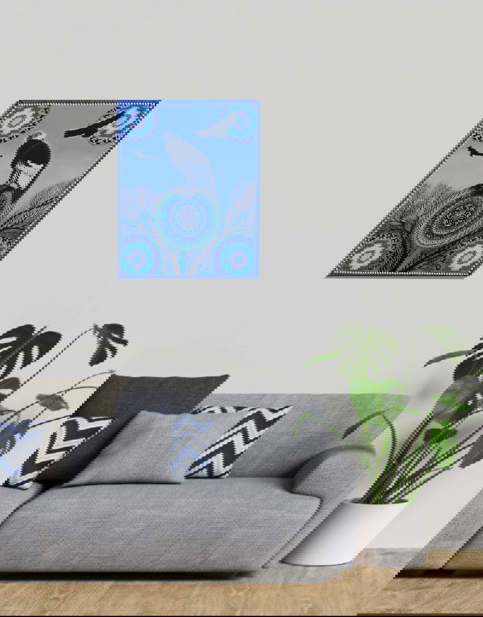 Mandala s kondorem a andskými kříži