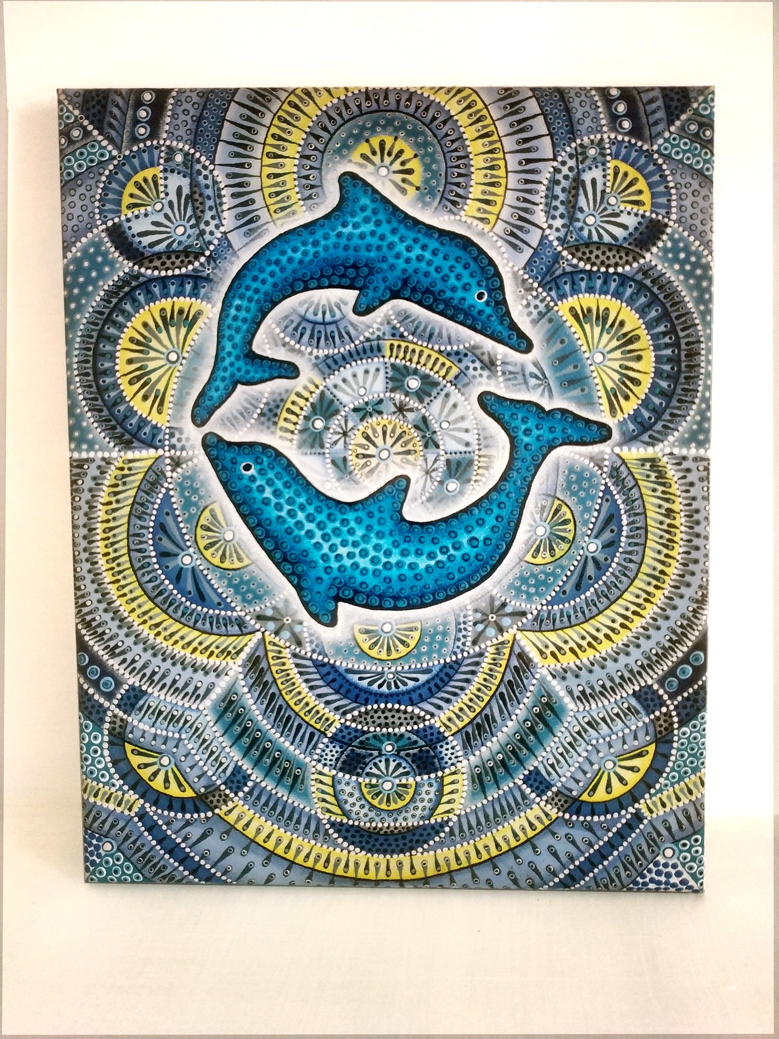 Mandala s delfíny