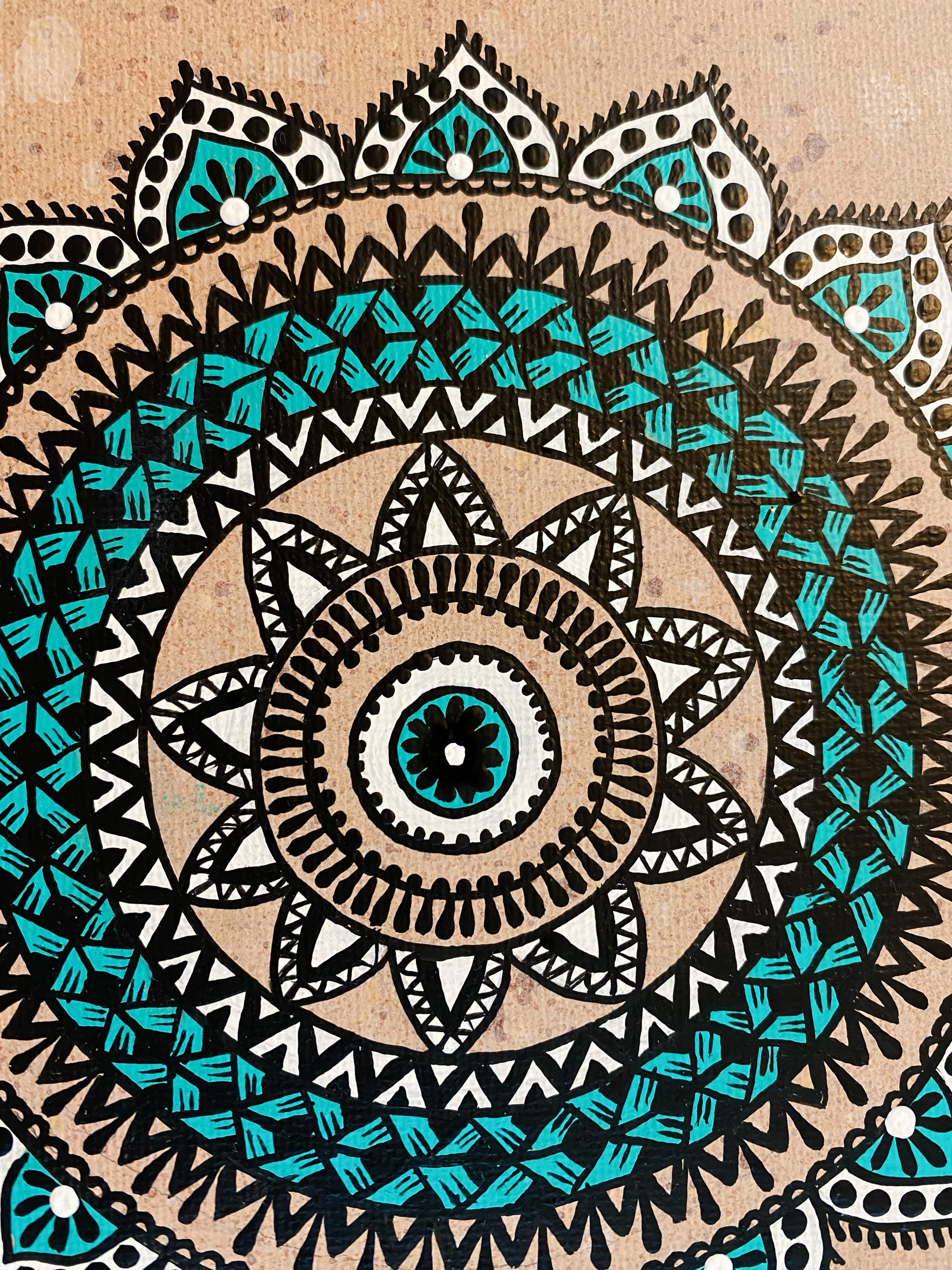 Detail obrazu ,,Vlk s mandalami''