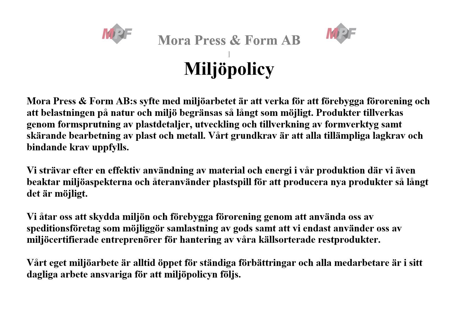 Miljöpolicy