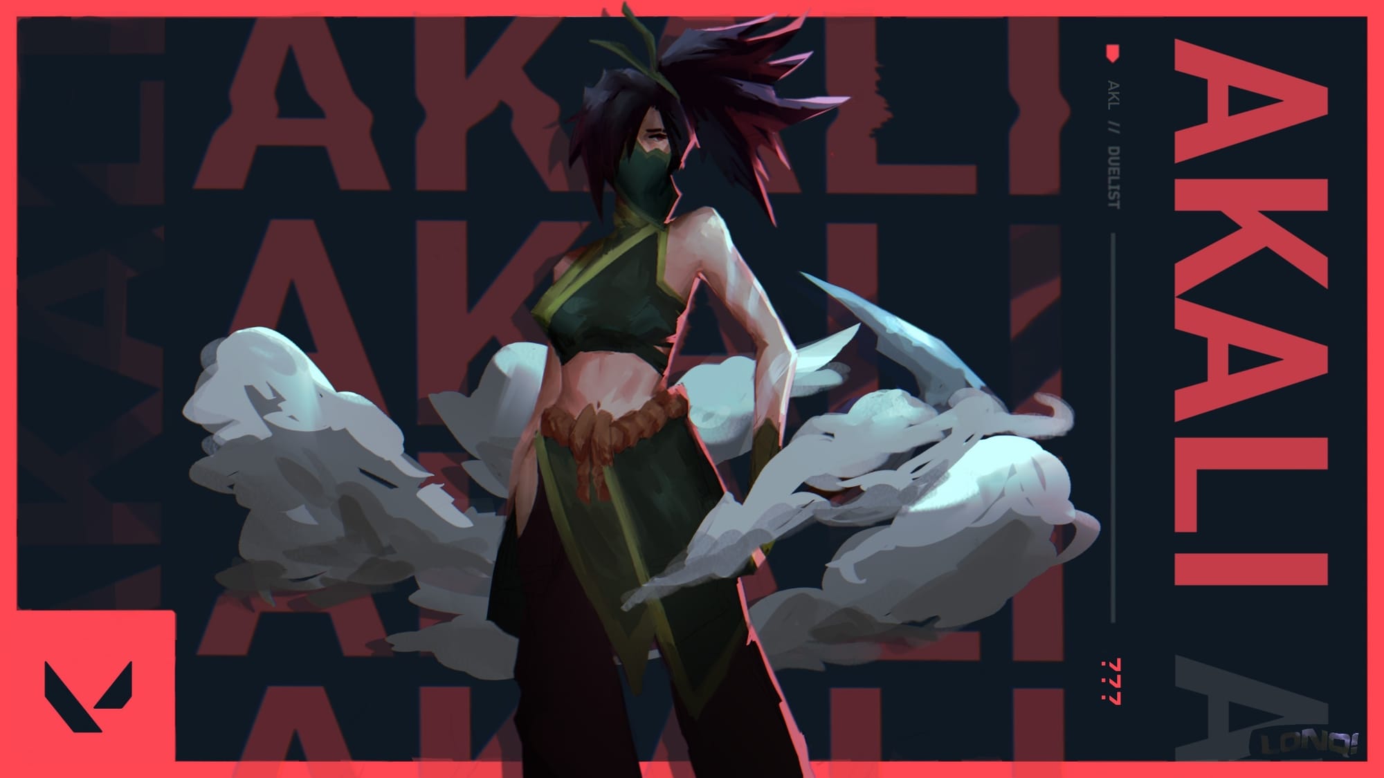 AKALI in VALORANT artstyle