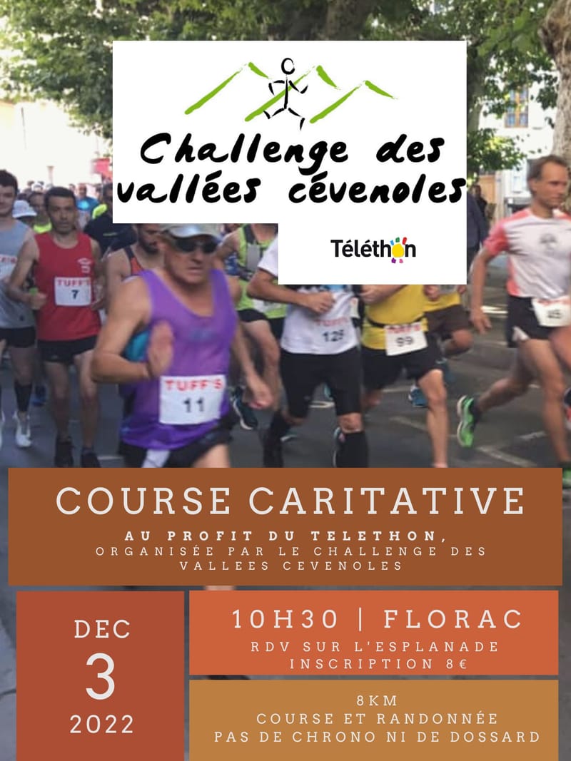 COURSE CARITATIVE AU PROFIT DU TELETHON - 3 déc 2022