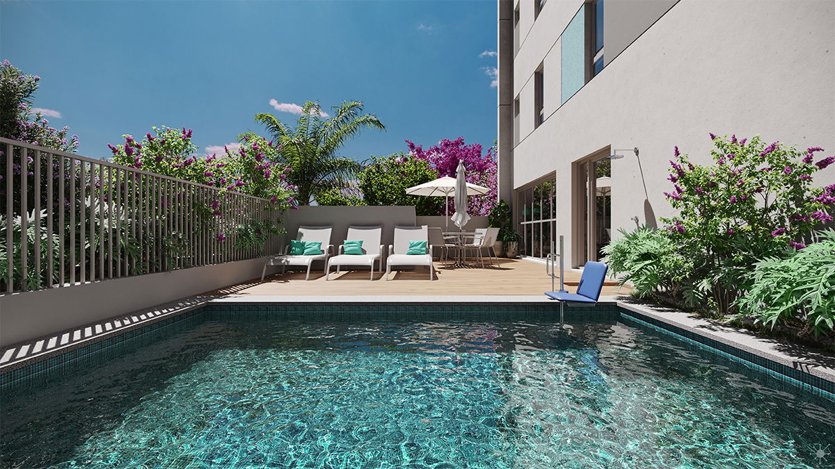 Piscina com Solarium