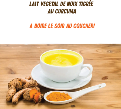 Lait végétal de noix tigrée au curcuma image