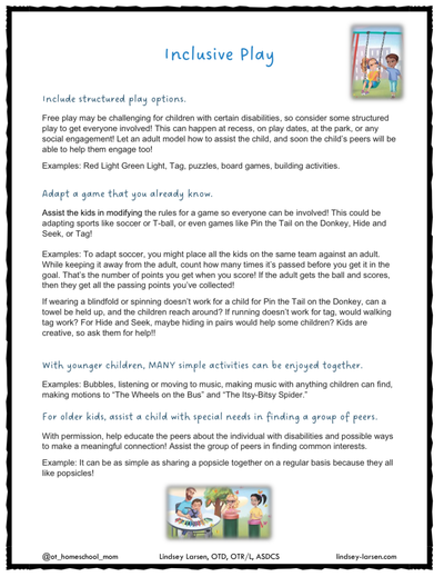 Inclusive Play Ideas