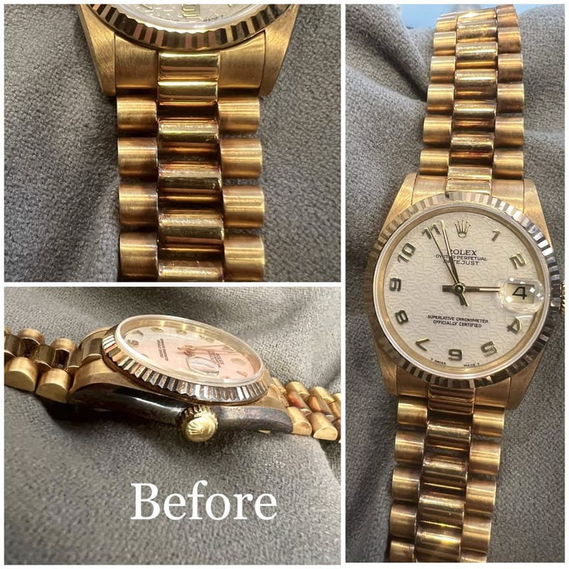 Rolex Datejust 18k gold repair
