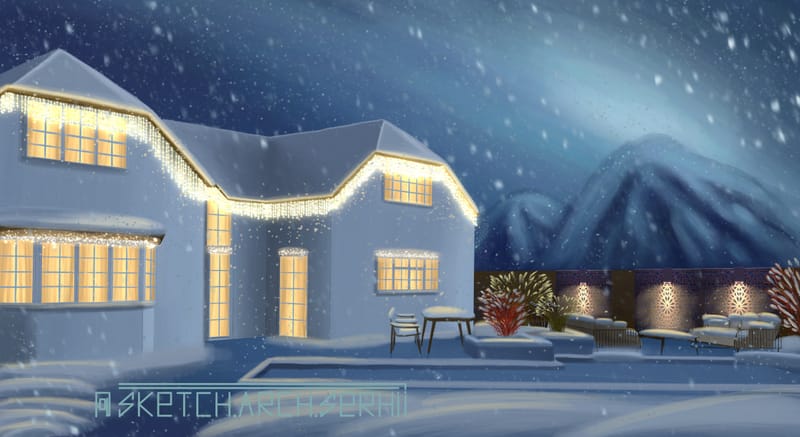 Cottage. Winter