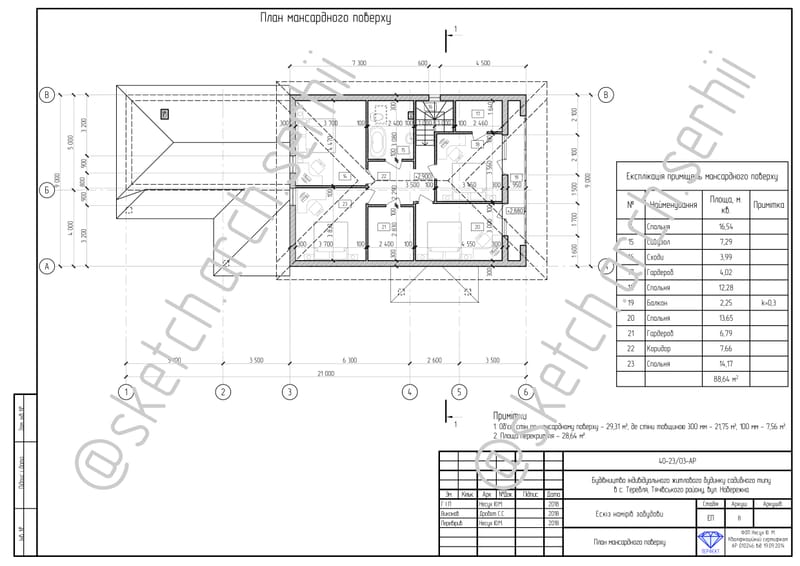 An individual manor house with a total area of 218.4 square meters. /  Індивідуальний житловий будинок садибного типу загальною площею 218,4 m².