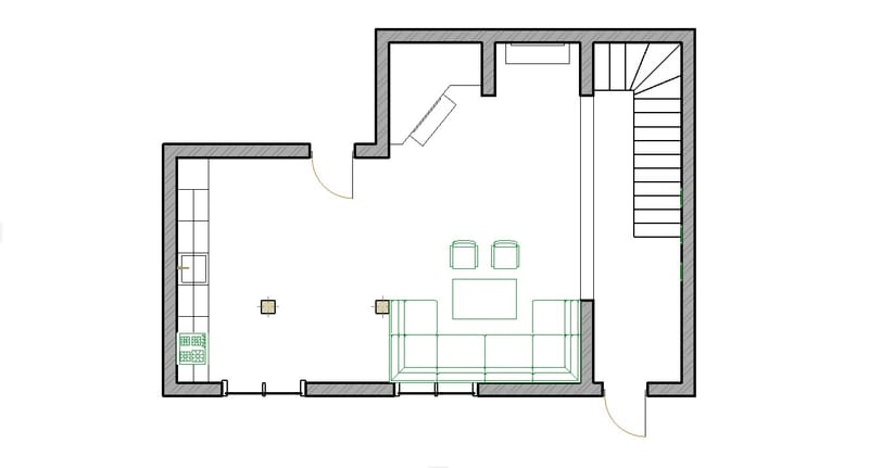 Living room & Kitchen | Вітальня & Кухня