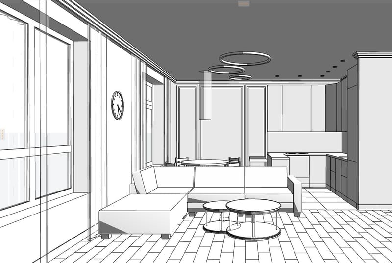 Living room & Kitchen | Вітальня & Кухня