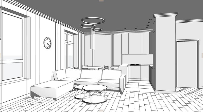 Living room & Kitchen | Вітальня & Кухня