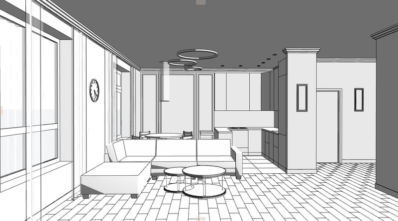 Living room & Kitchen | Вітальня & Кухня