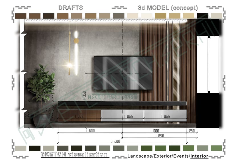 Interior wall sweep | Розгортка стіни інтер‘єру