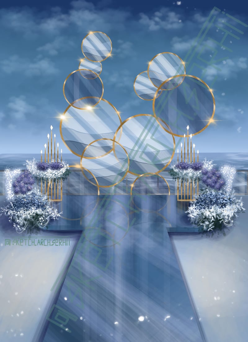 Event sketch by the sea • Wedding. #1