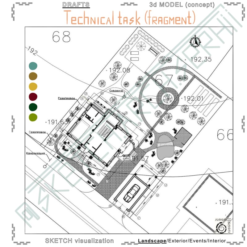 General plan. (Marker’s technique) #2 