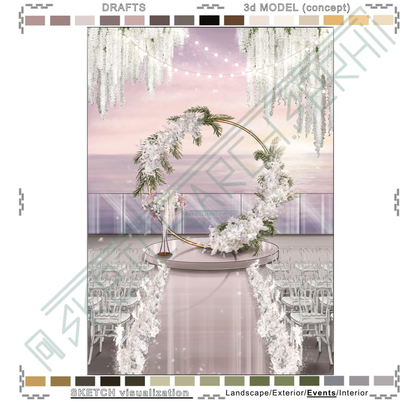 Event sketch by the sea • Wedding. #3