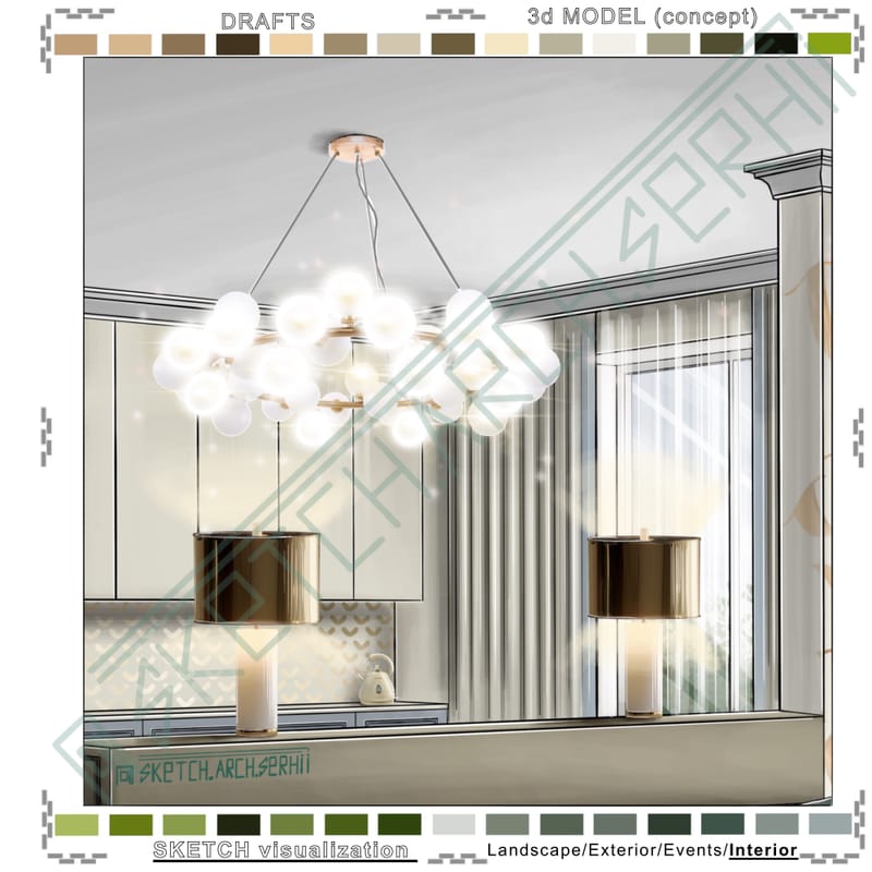 Living room & Kitchen #1 | Вітальня & кухня #1