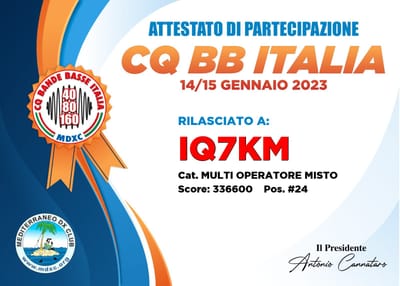 CQ CONTEST BANDE BASSE ITALIA 2023 image