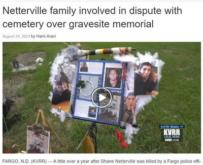 Netterville Family Involved in Dispute with Cemetery over Gravesite Memorial