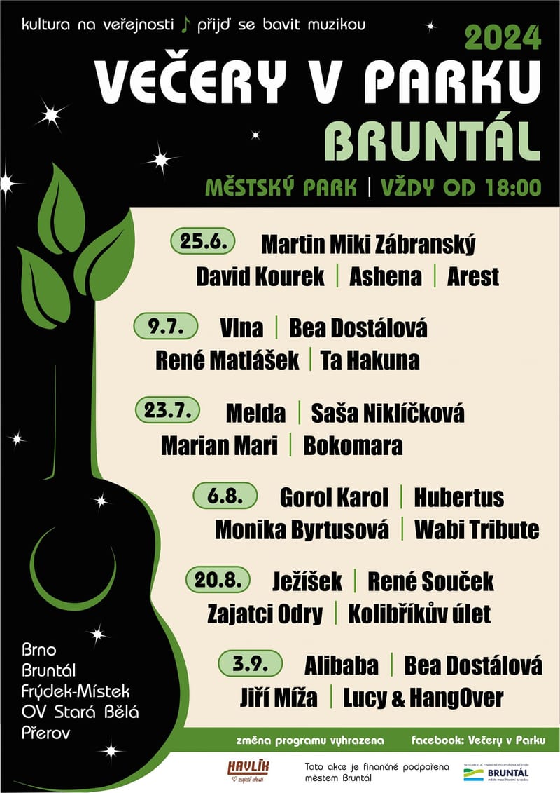 večery v parku bruntál