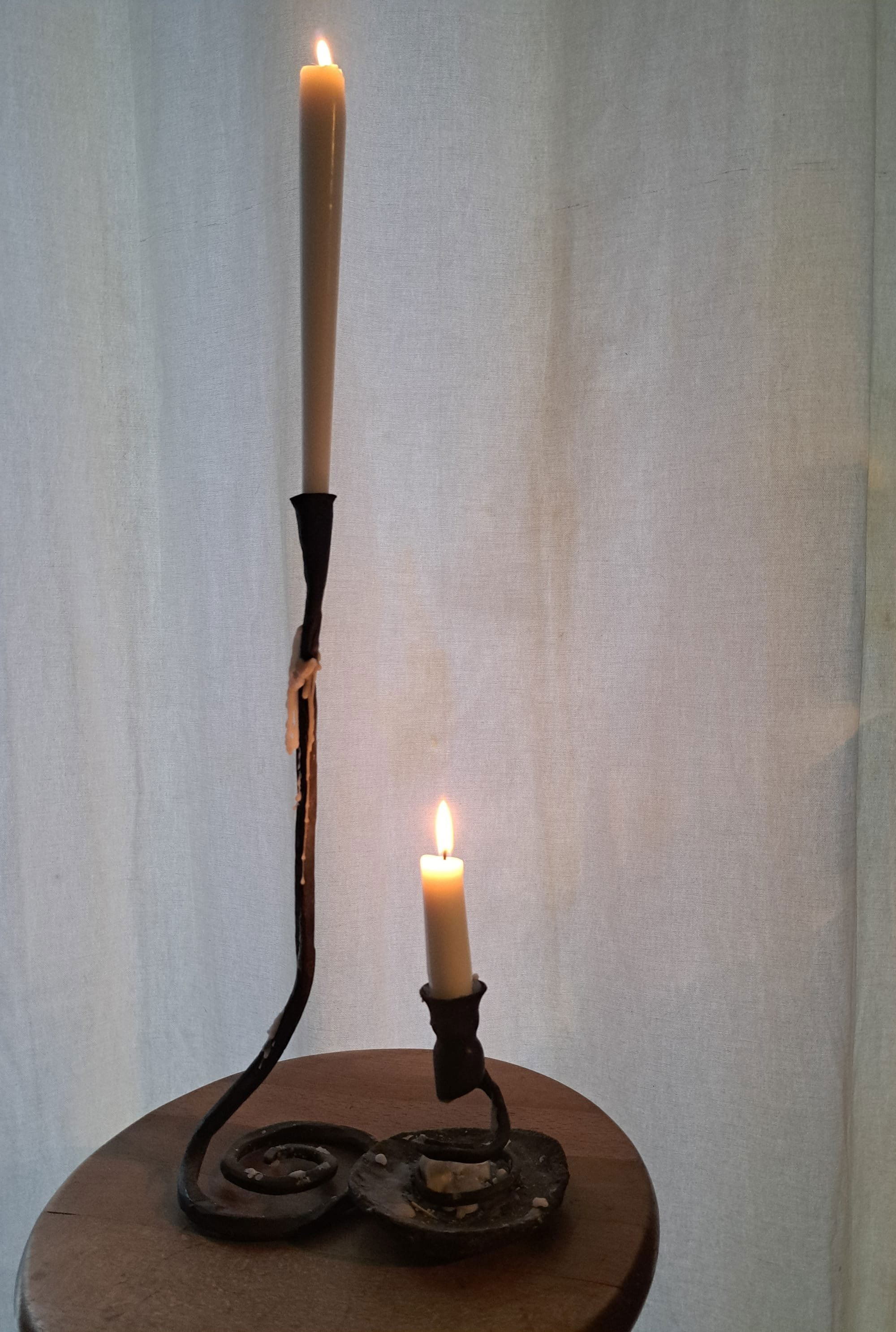 Hand forged candlesticks