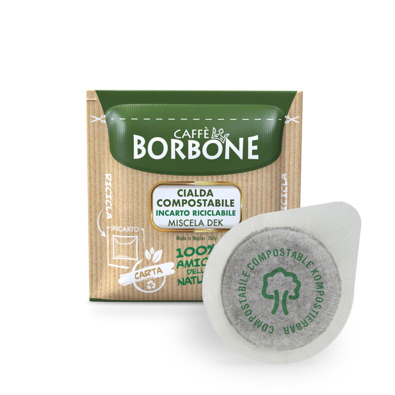 50 & 100 DOSETTE 44 MM  DEK GREEN Blend CAFÈ BORBONE 100% NATUREL